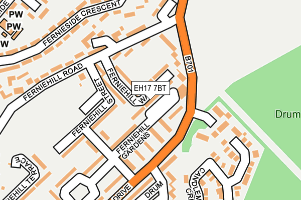 EH17 7BT map - OS OpenMap – Local (Ordnance Survey) EH17 7BT map - OS OpenMap – Local (Ordnance Survey)