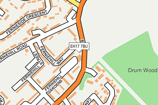 EH17 7BU map - OS OpenMap – Local (Ordnance Survey) EH17 7BU map - OS OpenMap – Local (Ordnance Survey)