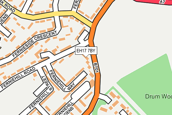 EH17 7BY map - OS OpenMap – Local (Ordnance Survey) EH17 7BY map - OS OpenMap – Local (Ordnance Survey)