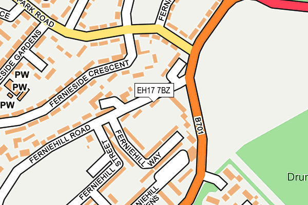 EH17 7BZ map - OS OpenMap – Local (Ordnance Survey) EH17 7BZ map - OS OpenMap – Local (Ordnance Survey)