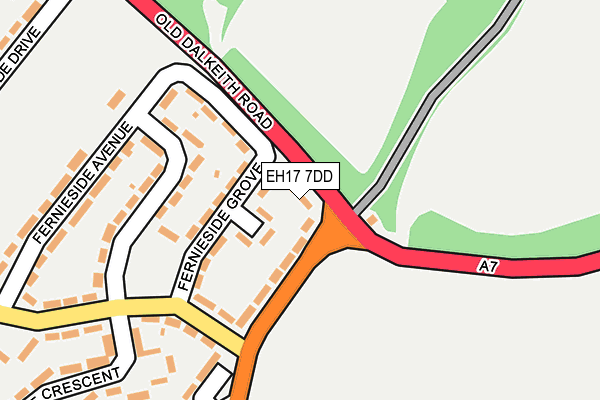 EH17 7DD map - OS OpenMap – Local (Ordnance Survey) EH17 7DD map - OS OpenMap – Local (Ordnance Survey)