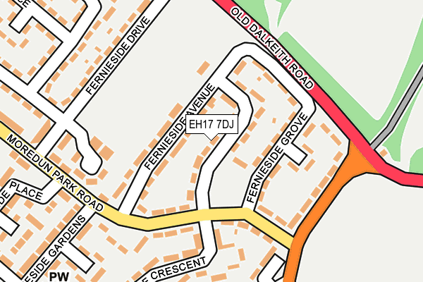 EH17 7DJ map - OS OpenMap – Local (Ordnance Survey) EH17 7DJ map - OS OpenMap – Local (Ordnance Survey)