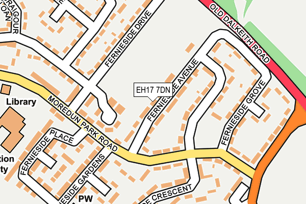 EH17 7DN map - OS OpenMap – Local (Ordnance Survey) EH17 7DN map - OS OpenMap – Local (Ordnance Survey)