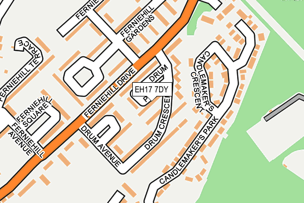 EH17 7DY map - OS OpenMap – Local (Ordnance Survey) EH17 7DY map - OS OpenMap – Local (Ordnance Survey)