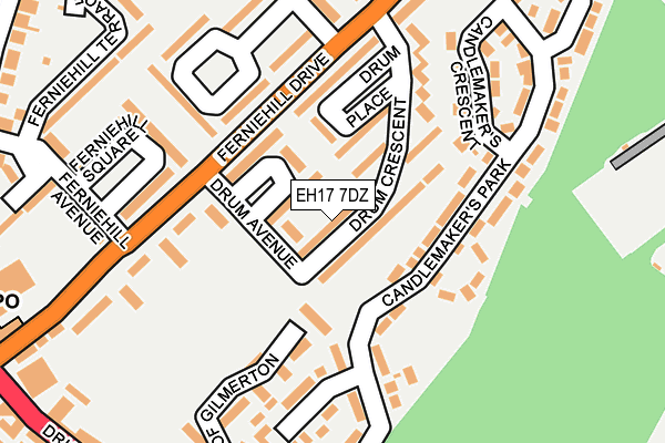 EH17 7DZ map - OS OpenMap – Local (Ordnance Survey) EH17 7DZ map - OS OpenMap – Local (Ordnance Survey)