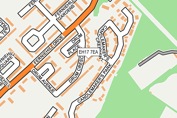 EH17 7EA map - OS OpenMap – Local (Ordnance Survey) EH17 7EA map - OS OpenMap – Local (Ordnance Survey)