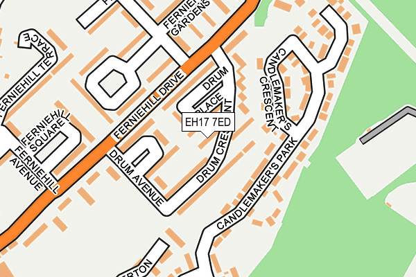 EH17 7ED map - OS OpenMap – Local (Ordnance Survey) EH17 7ED map - OS OpenMap – Local (Ordnance Survey)