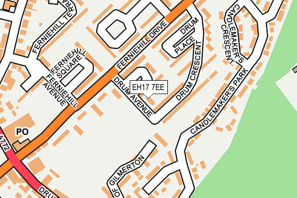 EH17 7EE map - OS OpenMap – Local (Ordnance Survey) EH17 7EE map - OS OpenMap – Local (Ordnance Survey)