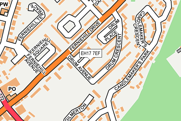 EH17 7EF map - OS OpenMap – Local (Ordnance Survey) EH17 7EF map - OS OpenMap – Local (Ordnance Survey)