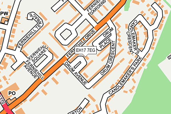 EH17 7EG map - OS OpenMap – Local (Ordnance Survey) EH17 7EG map - OS OpenMap – Local (Ordnance Survey)