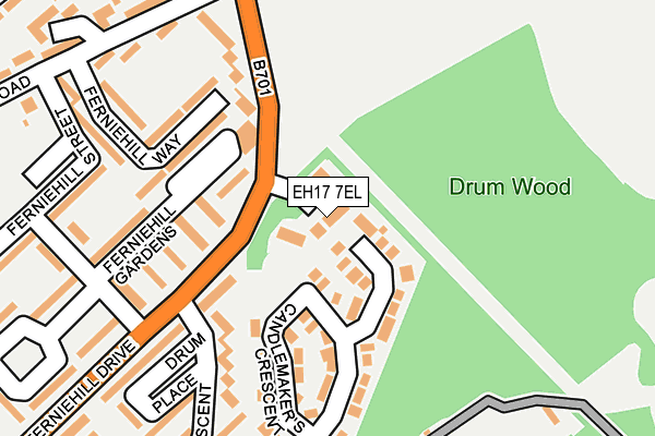 EH17 7EL map - OS OpenMap – Local (Ordnance Survey) EH17 7EL map - OS OpenMap – Local (Ordnance Survey)