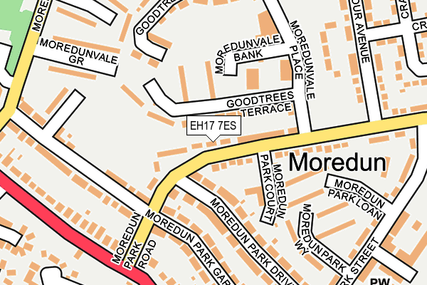 EH17 7ES map - OS OpenMap – Local (Ordnance Survey) EH17 7ES map - OS OpenMap – Local (Ordnance Survey)