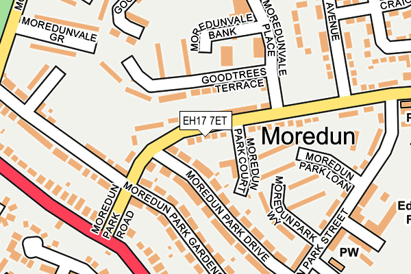 EH17 7ET map - OS OpenMap – Local (Ordnance Survey) EH17 7ET map - OS OpenMap – Local (Ordnance Survey)