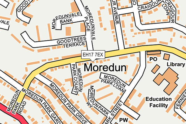 EH17 7EX map - OS OpenMap – Local (Ordnance Survey) EH17 7EX map - OS OpenMap – Local (Ordnance Survey)