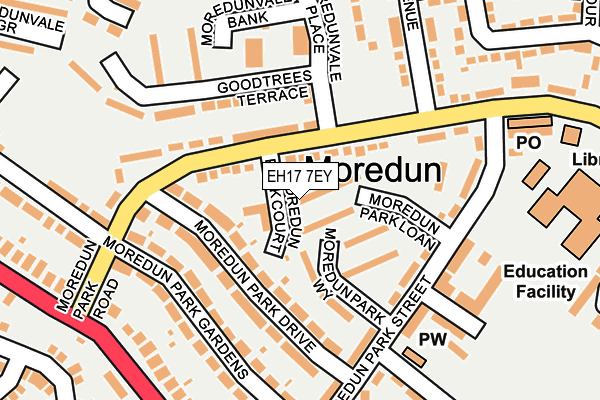 EH17 7EY map - OS OpenMap – Local (Ordnance Survey) EH17 7EY map - OS OpenMap – Local (Ordnance Survey)
