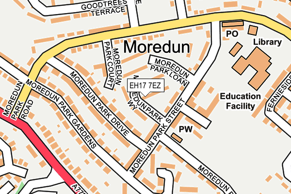 EH17 7EZ map - OS OpenMap – Local (Ordnance Survey) EH17 7EZ map - OS OpenMap – Local (Ordnance Survey)