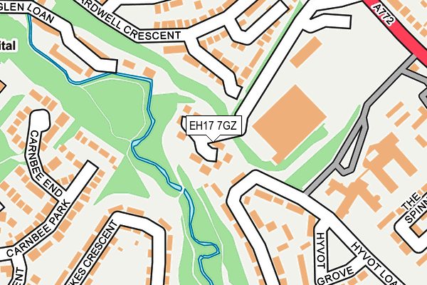 EH17 7GZ map - OS OpenMap – Local (Ordnance Survey) EH17 7GZ map - OS OpenMap – Local (Ordnance Survey)