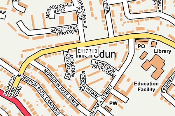 EH17 7HB map - OS OpenMap – Local (Ordnance Survey) EH17 7HB map - OS OpenMap – Local (Ordnance Survey)