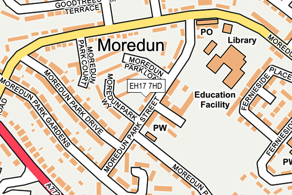 EH17 7HD map - OS OpenMap – Local (Ordnance Survey) EH17 7HD map - OS OpenMap – Local (Ordnance Survey)