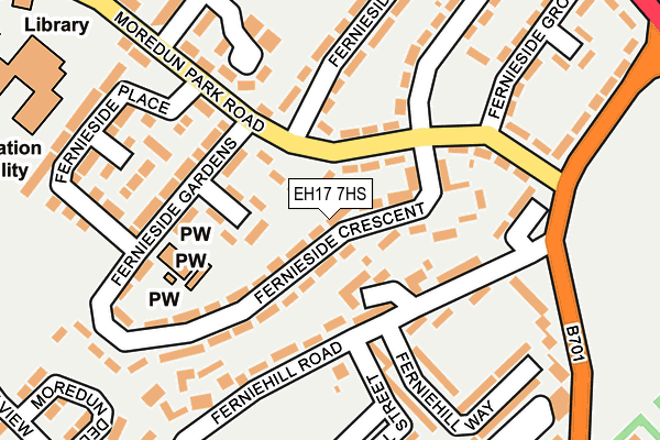 EH17 7HS map - OS OpenMap – Local (Ordnance Survey) EH17 7HS map - OS OpenMap – Local (Ordnance Survey)