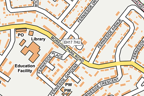 EH17 7HU map - OS OpenMap – Local (Ordnance Survey) EH17 7HU map - OS OpenMap – Local (Ordnance Survey)