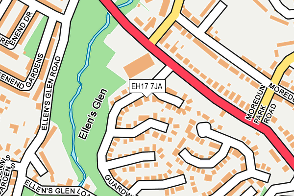 EH17 7JA map - OS OpenMap – Local (Ordnance Survey) EH17 7JA map - OS OpenMap – Local (Ordnance Survey)