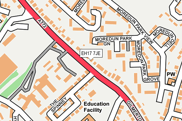 EH17 7JE map - OS OpenMap – Local (Ordnance Survey) EH17 7JE map - OS OpenMap – Local (Ordnance Survey)