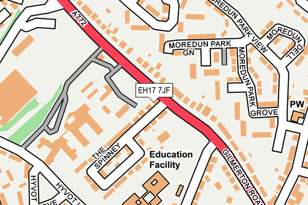 EH17 7JF map - OS OpenMap – Local (Ordnance Survey) EH17 7JF map - OS OpenMap – Local (Ordnance Survey)