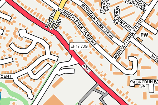 EH17 7JG map - OS OpenMap – Local (Ordnance Survey) EH17 7JG map - OS OpenMap – Local (Ordnance Survey)