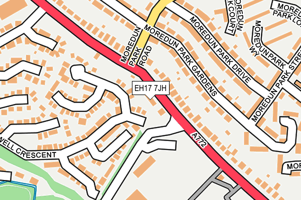 EH17 7JH map - OS OpenMap – Local (Ordnance Survey) EH17 7JH map - OS OpenMap – Local (Ordnance Survey)