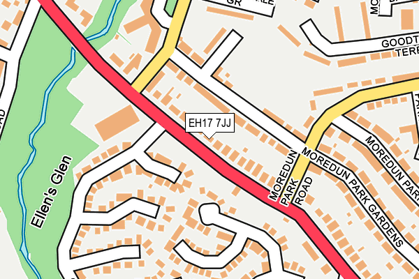 EH17 7JJ map - OS OpenMap – Local (Ordnance Survey) EH17 7JJ map - OS OpenMap – Local (Ordnance Survey)