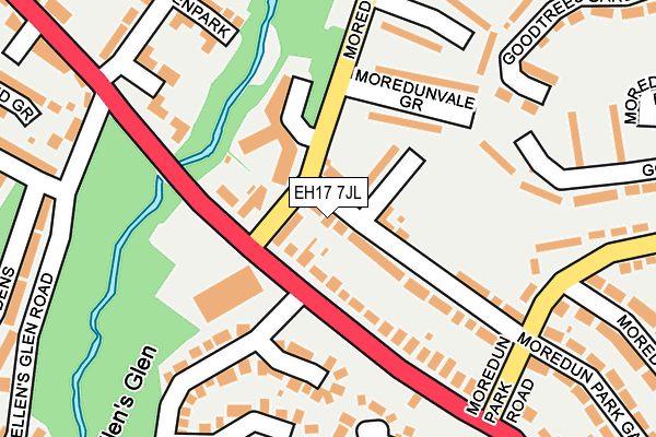 EH17 7JL map - OS OpenMap – Local (Ordnance Survey) EH17 7JL map - OS OpenMap – Local (Ordnance Survey)