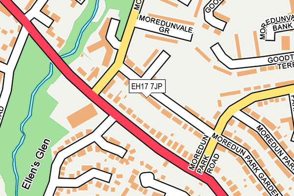 EH17 7JP map - OS OpenMap – Local (Ordnance Survey) EH17 7JP map - OS OpenMap – Local (Ordnance Survey)