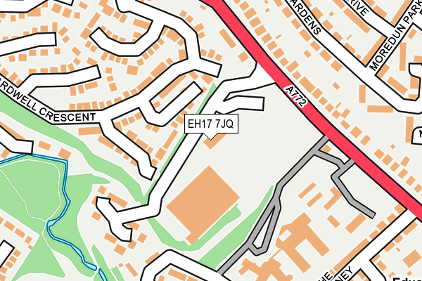 EH17 7JQ map - OS OpenMap – Local (Ordnance Survey) EH17 7JQ map - OS OpenMap – Local (Ordnance Survey)