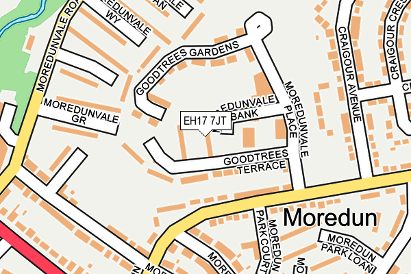 EH17 7JT map - OS OpenMap – Local (Ordnance Survey) EH17 7JT map - OS OpenMap – Local (Ordnance Survey)