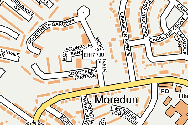 EH17 7JU map - OS OpenMap – Local (Ordnance Survey) EH17 7JU map - OS OpenMap – Local (Ordnance Survey)