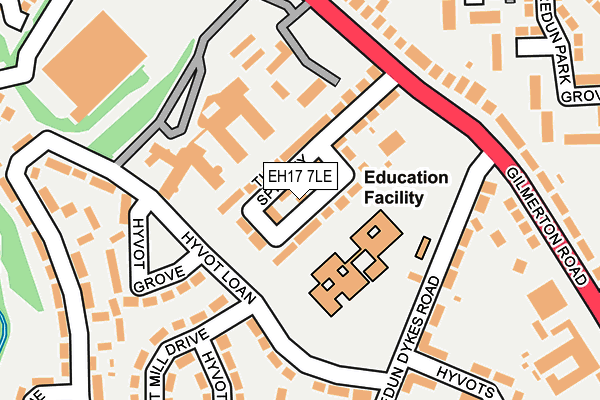 EH17 7LE map - OS OpenMap – Local (Ordnance Survey) EH17 7LE map - OS OpenMap – Local (Ordnance Survey)