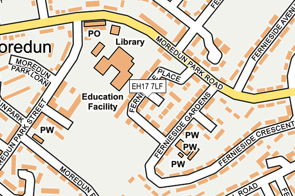 EH17 7LF map - OS OpenMap – Local (Ordnance Survey) EH17 7LF map - OS OpenMap – Local (Ordnance Survey)
