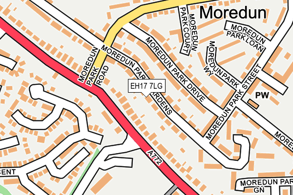 EH17 7LG map - OS OpenMap – Local (Ordnance Survey) EH17 7LG map - OS OpenMap – Local (Ordnance Survey)