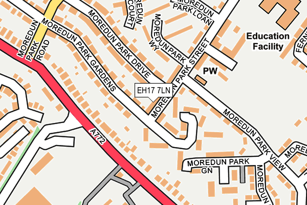EH17 7LN map - OS OpenMap – Local (Ordnance Survey) EH17 7LN map - OS OpenMap – Local (Ordnance Survey)
