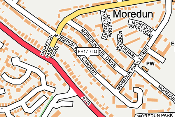 EH17 7LQ map - OS OpenMap – Local (Ordnance Survey) EH17 7LQ map - OS OpenMap – Local (Ordnance Survey)