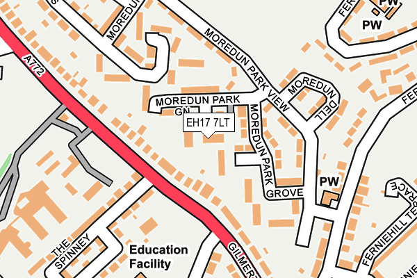 EH17 7LT map - OS OpenMap – Local (Ordnance Survey) EH17 7LT map - OS OpenMap – Local (Ordnance Survey)