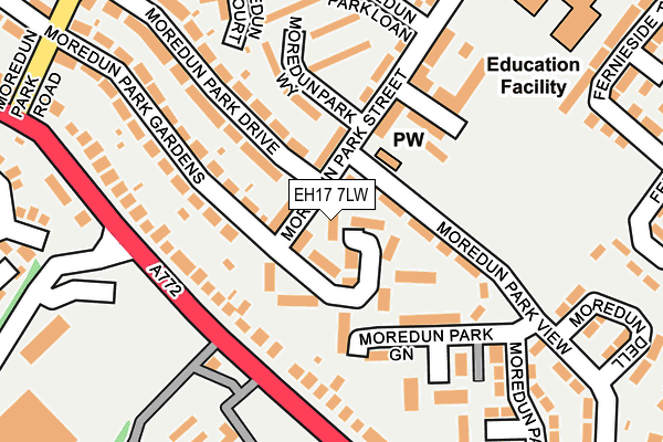 EH17 7LW map - OS OpenMap – Local (Ordnance Survey) EH17 7LW map - OS OpenMap – Local (Ordnance Survey)