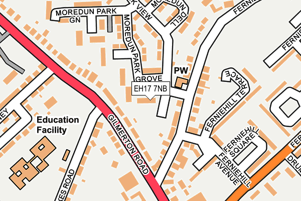 EH17 7NB map - OS OpenMap – Local (Ordnance Survey) EH17 7NB map - OS OpenMap – Local (Ordnance Survey)