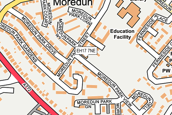 EH17 7NE map - OS OpenMap – Local (Ordnance Survey) EH17 7NE map - OS OpenMap – Local (Ordnance Survey)