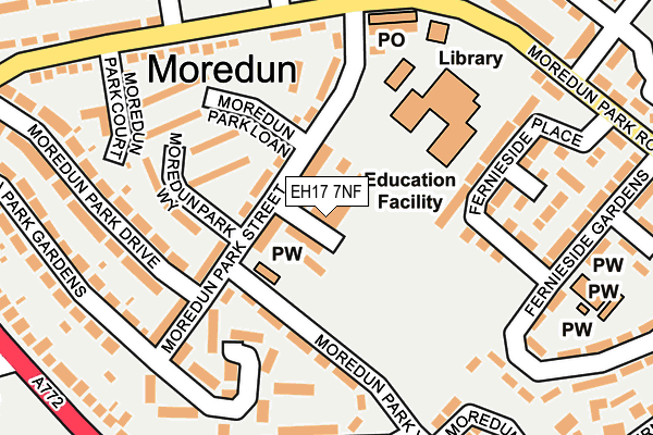 EH17 7NF map - OS OpenMap – Local (Ordnance Survey) EH17 7NF map - OS OpenMap – Local (Ordnance Survey)