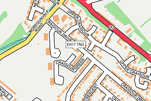 EH17 7NG map - OS OpenMap – Local (Ordnance Survey) EH17 7NG map - OS OpenMap – Local (Ordnance Survey)
