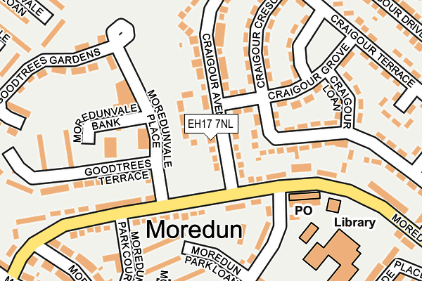 EH17 7NL map - OS OpenMap – Local (Ordnance Survey) EH17 7NL map - OS OpenMap – Local (Ordnance Survey)
