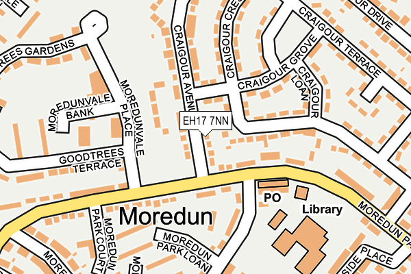 EH17 7NN map - OS OpenMap – Local (Ordnance Survey) EH17 7NN map - OS OpenMap – Local (Ordnance Survey)