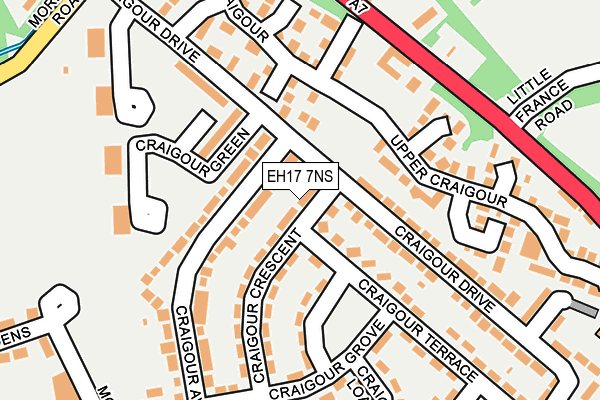 EH17 7NS map - OS OpenMap – Local (Ordnance Survey) EH17 7NS map - OS OpenMap – Local (Ordnance Survey)